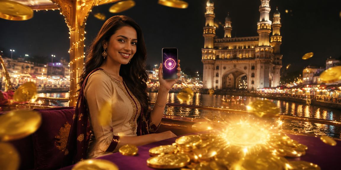 Mobile payment using phone at Hyderabad Charminar, showcasing 7200 safe payment feature