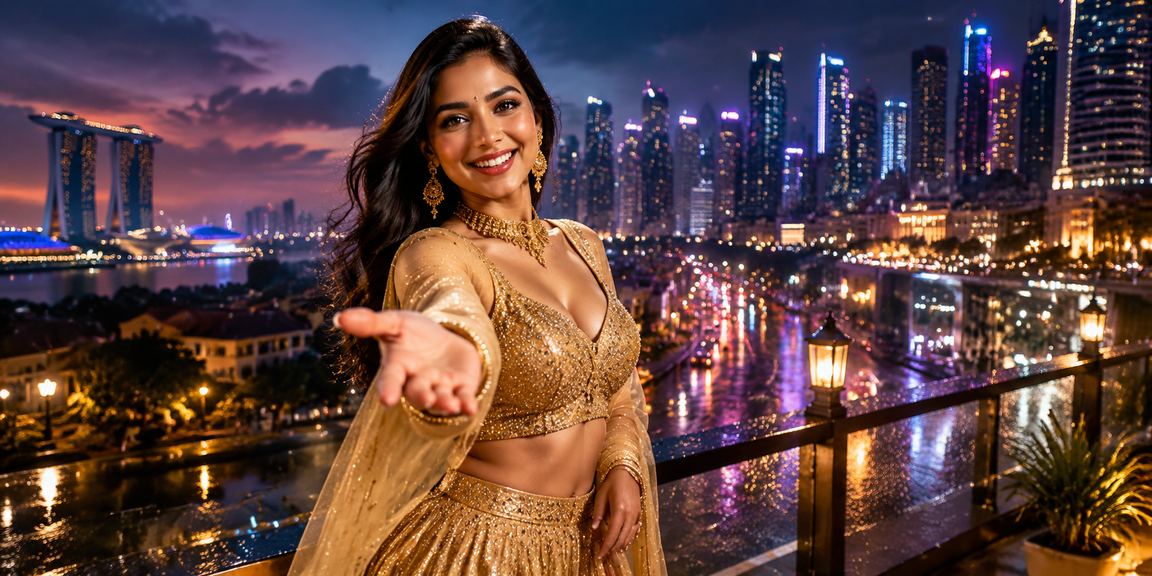 Slots game on mobile device showcasing lehenga theme